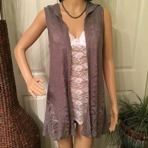 Belldini Hoodie Cardigan Knit Sweater